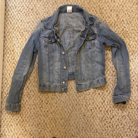 H&M Jackets & Coats Cropped Denim Jacket Poshmark